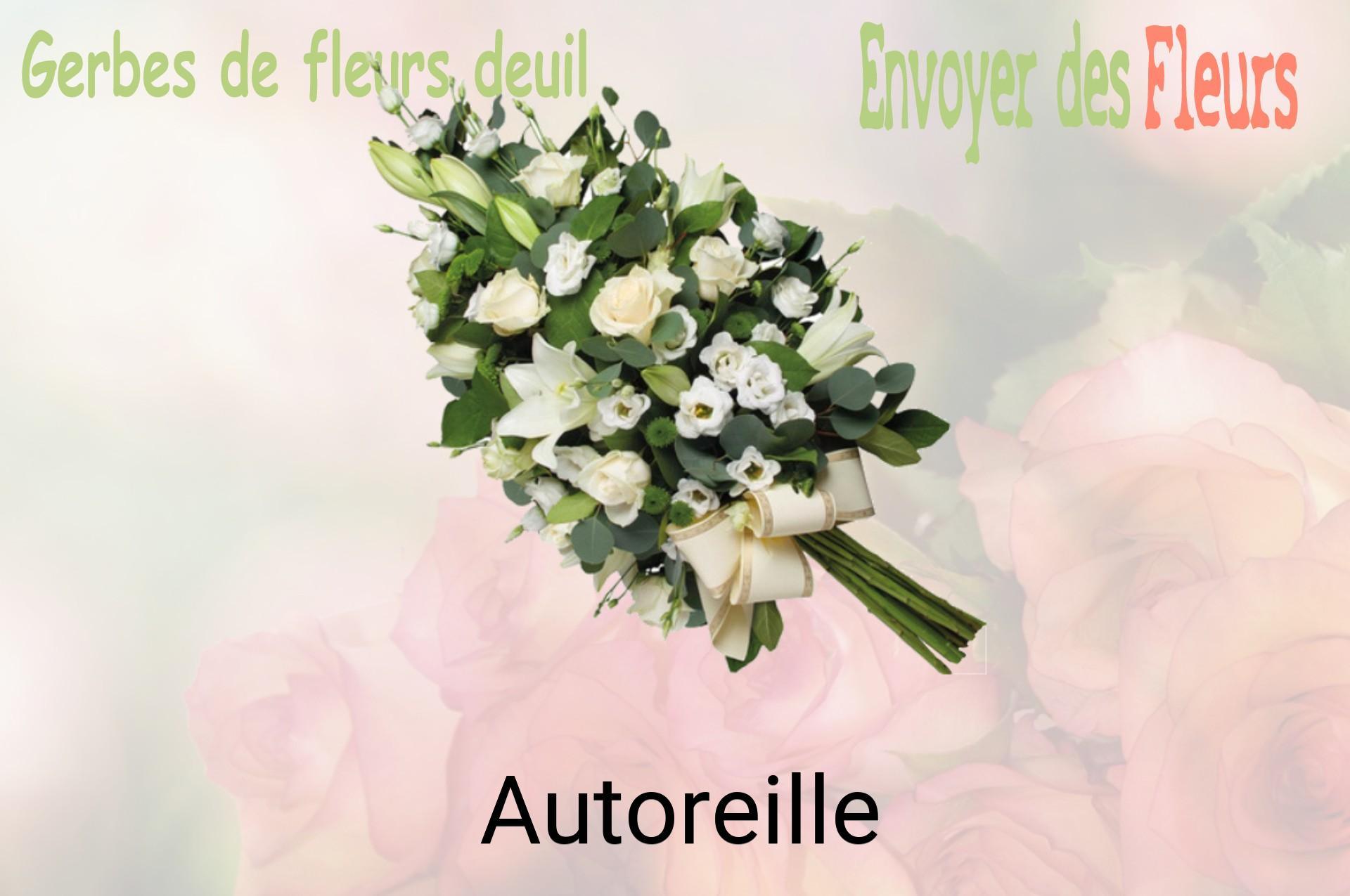 Gerbe de fleurs de deuil livrée à Autoreille